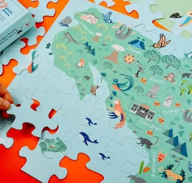 Guayaba Games Rompecabezas mapa CR, 72 piezas
